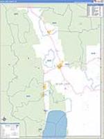 Bear Lake, Id Carrier Route Wall Map